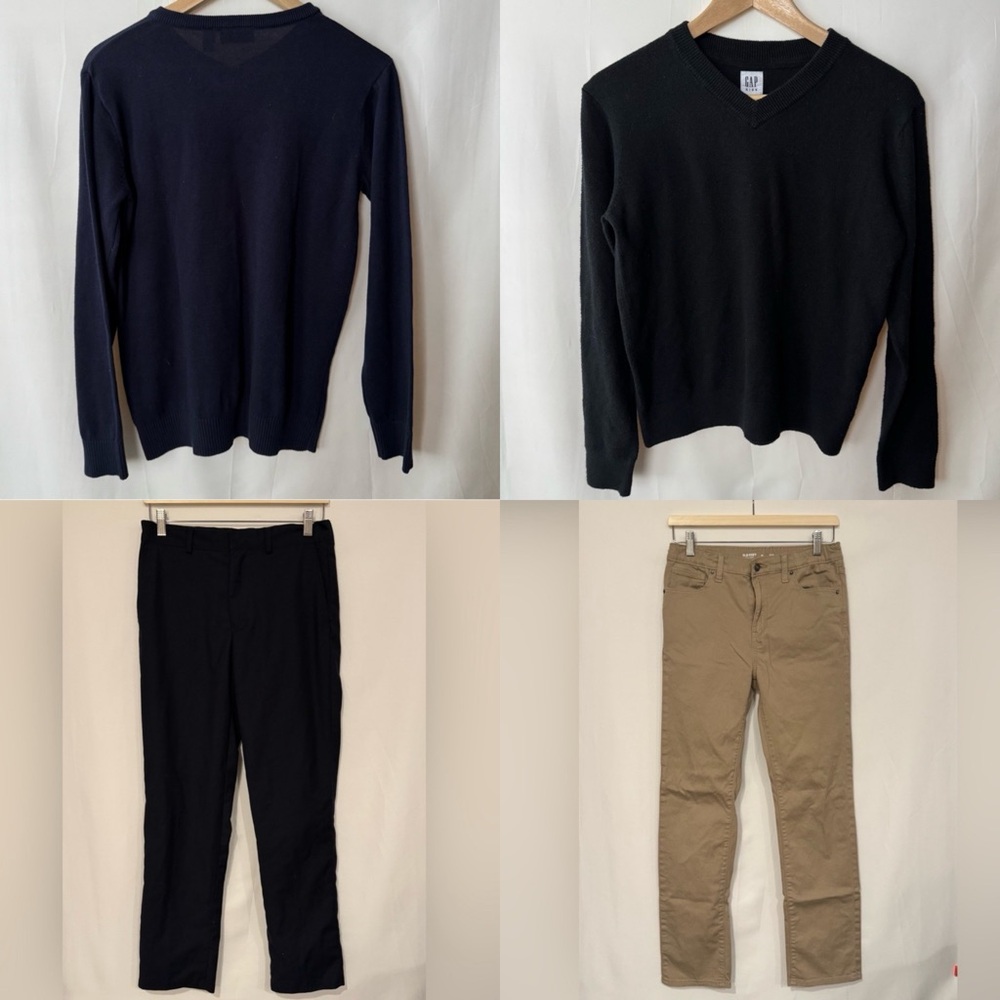 Youth XL Boys Dress Clothes Bundle Sweaters Dress Pants Khakis Church School